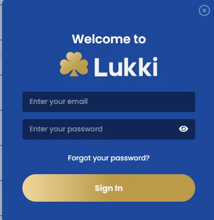 Registration on Lukki Casino Ireland mobile